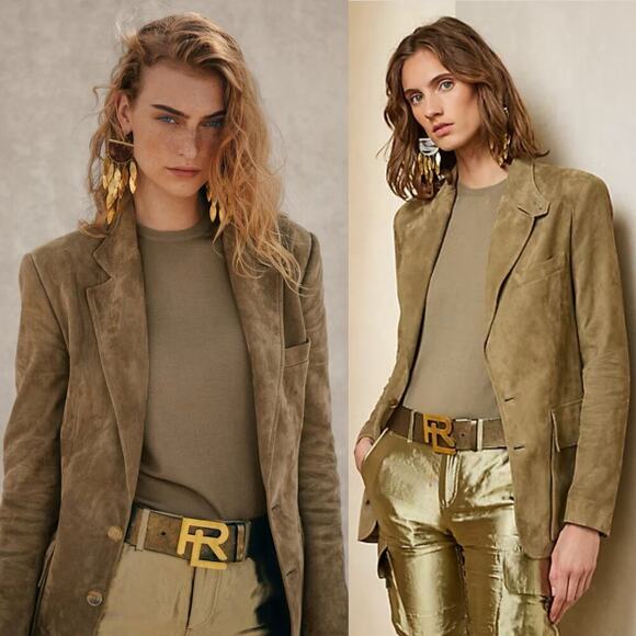 Ralph Lauren Collection Women’s Preston Lamb Suede Jacket Leather Blazer 6 $6K - Picture 1 of 16
